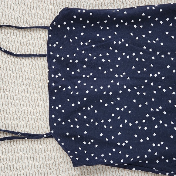 Navy Blue Polka Dot Dress, Medium - Picture 2 of 4